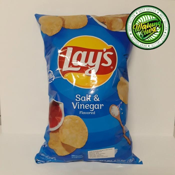 

LAYS LAY'S POTATO CHIPS SALT & VINEGAR. 6.5 0Z 184 GRAM USA