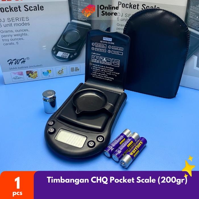 Chq Pocket Scale Timbangan Digital Chq 200Gr/0,01 Digital Scale