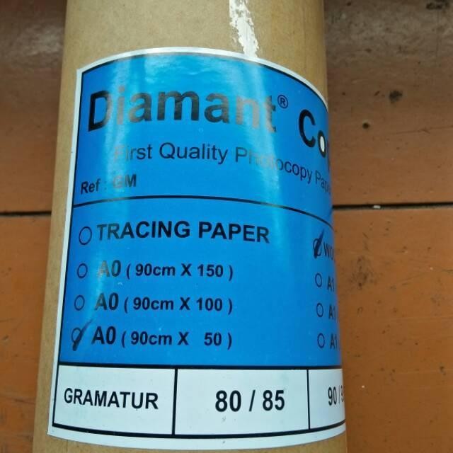 

Diamant Kertas Hvs Roll A0 80Gsm. Ukuran 90Cm X 50M. - Putih