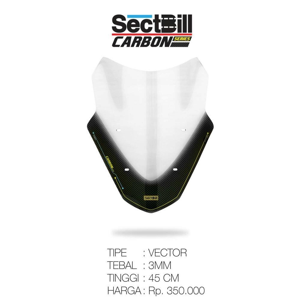 WINDSHIELD SECTBILL SERI VECTOR CARBON FOR YAMAHA NMAX