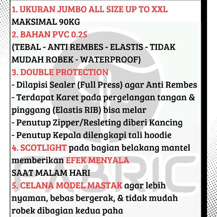 FABRIC Jas Hujan Motif FULL ARROW Pria- HITAM