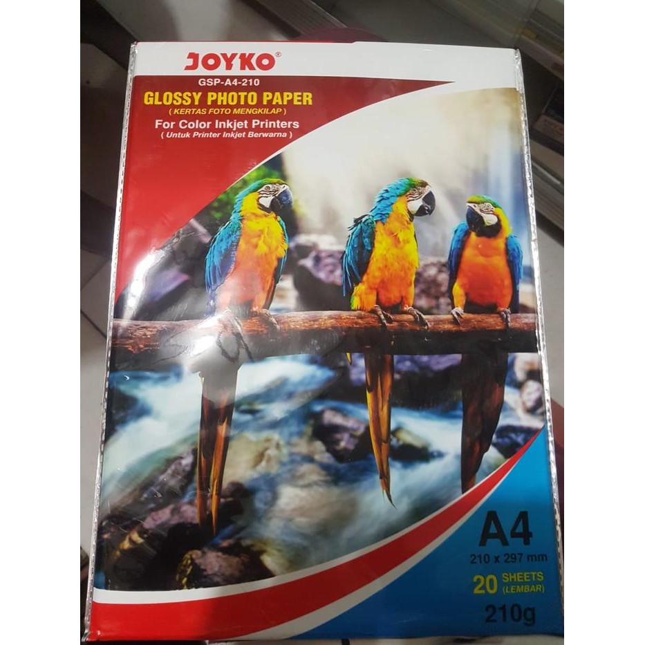 

Pilihan- Kertas Photo Glosy Joyko 210Gr