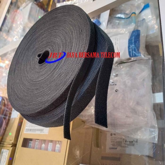 

Velkro Tape Perekat/Pengikat Kabel Organizer Hook/Loop Lebar 2Cm
