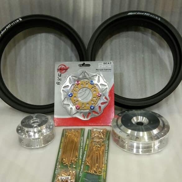 Sepaket Velg Tapak Lebar Motor Matic 300 Dan 350 Ring 14 Jri2 Tromol