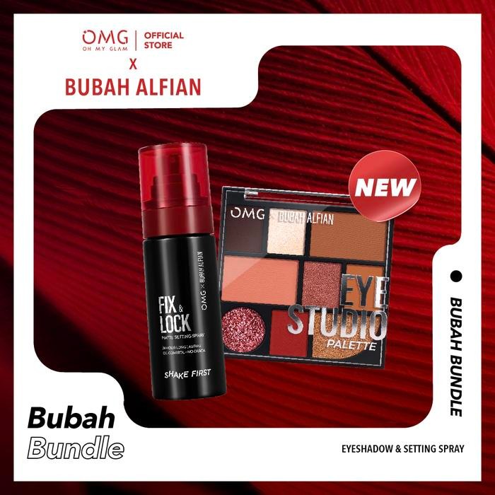 

[SPECIAL JFC - 75K GET 2!] OMG OH MY GLAM Bubah Alfian Pick's - Eye Palette & Setting Spray - Tahan