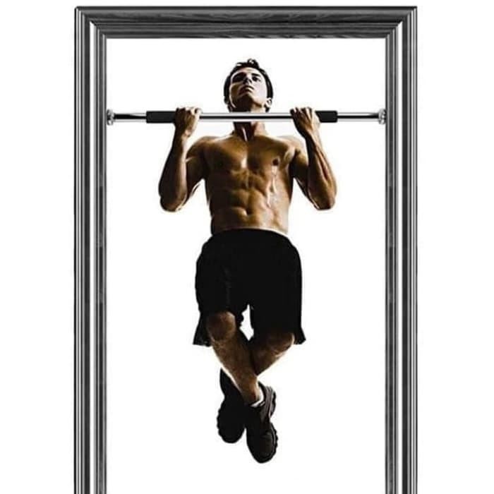 Tongkat Besi Alat Latihan Kekuatan Otot Tangan Pull Up Gantung Pintu