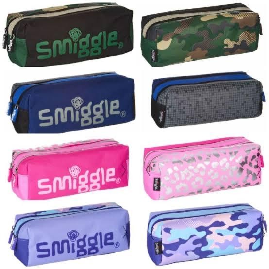 

SMIGGLE PENCIL CASE CANVAS BLUE GREEN ARMY ORIGINAL TEMPAT PENSIL