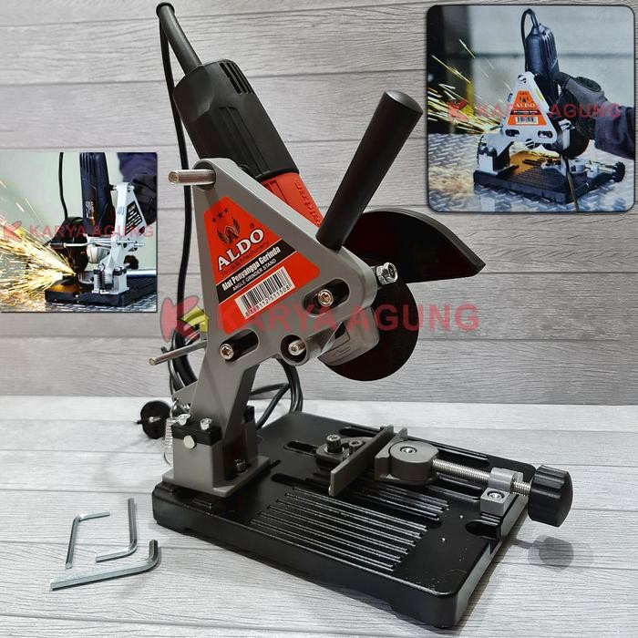 Aldo Stand Mesin Gerinda Tangan 4" / Dudukan Grinda Gurinda Potong