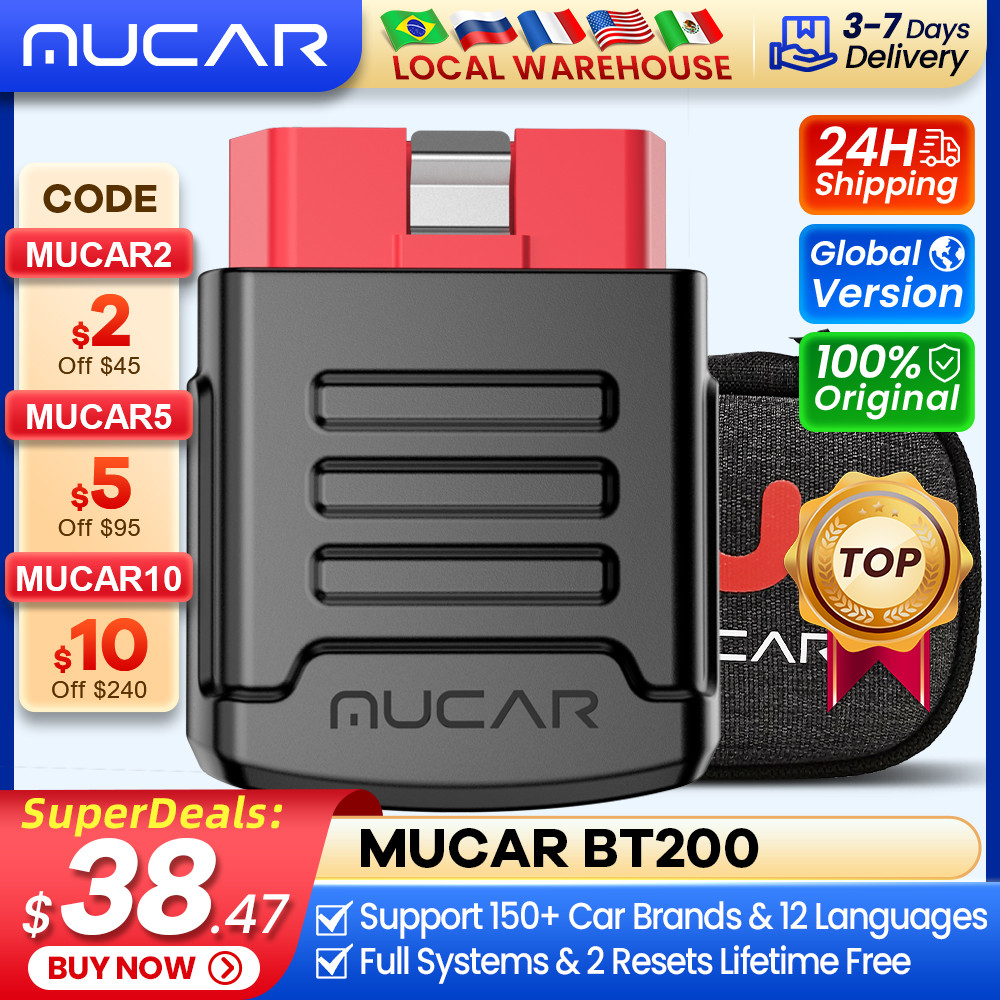 MUCAR BT200 BT200 PRO Automotive Diagnostic Tools OBD2 Scanner