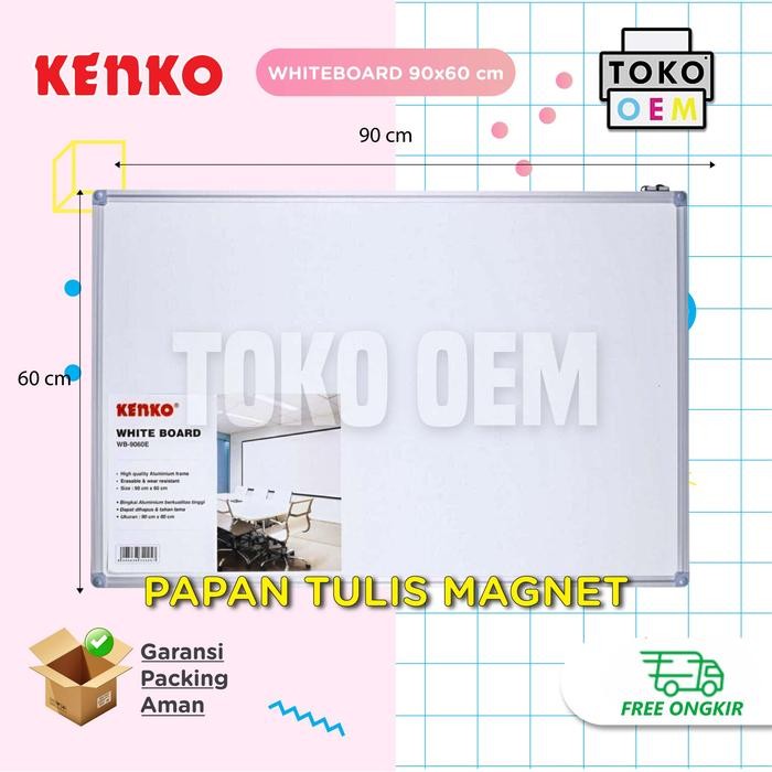 

NEW PRODUK KENKO MAGNETIC WHITE BOARD PAPAN TULIS MAGNETIK 90 X 60 CM TUTI FRUITY