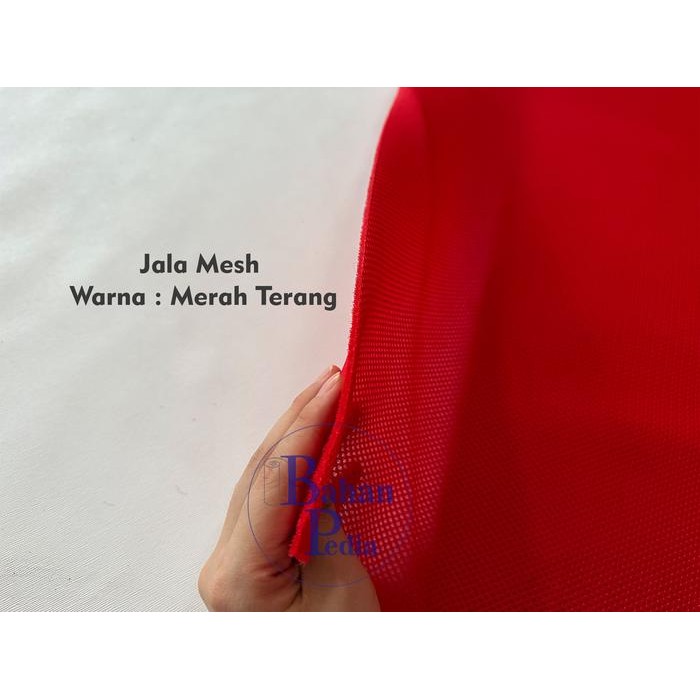

[METER] BAHAN KAIN JALA MESH DOUBLE JARING BUSA 100 X 140 CM - MERAH KODE 1360