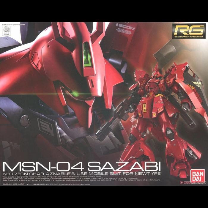 Pilihan- Bandai Rg Real Grade 1/144 Gundam Sazabi