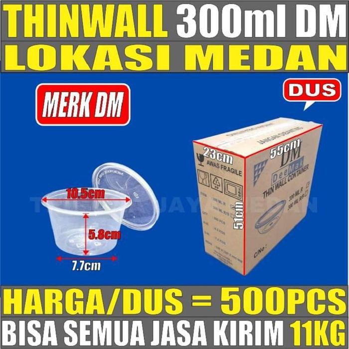 Terbaik Thinwall Dm 300Ml Per Dus Rata Mangkok Sld Buah Semua Jasa Kirim Medan 100% Ori