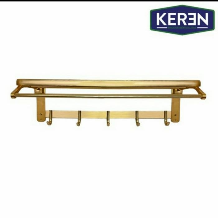 RAK HANDUK GOLD / GANTUNGAN HANDUK EMAS / GANTUNGAN KAMAR MANDI LIPAT