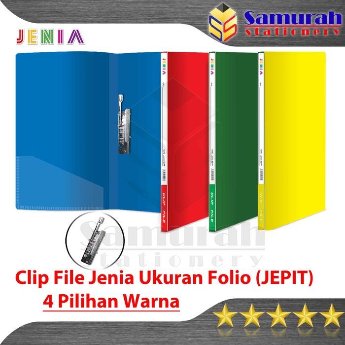 

New Clip File Polos Ukuran Folio / Map Album Plastik Jepit Kertas Dokumen