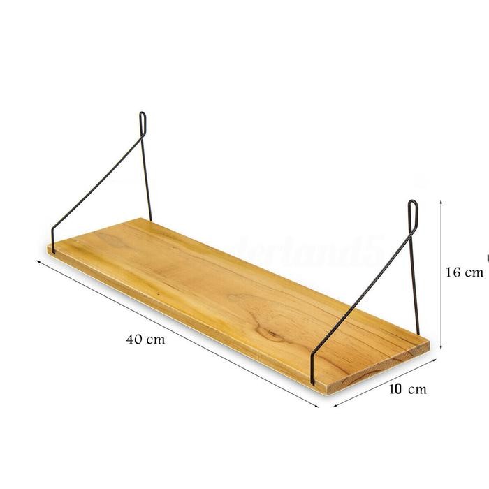 

New Rak Dinding Tempel Kayu Besi Gantung Rak Dinding Kayu Besi Serbaguna Hiasan Kamar dekorasi rumah