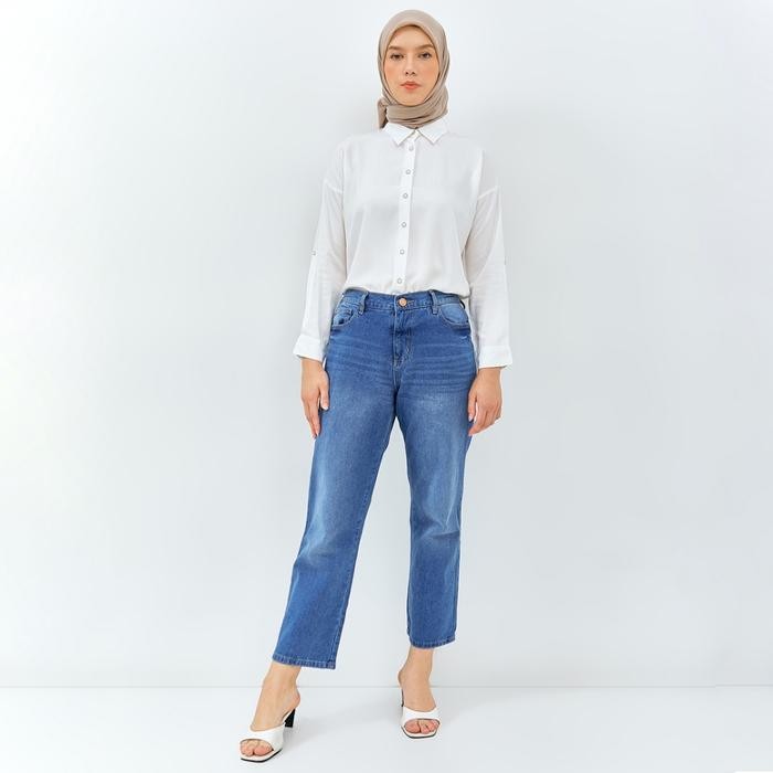Flamoush Volvan Navy Jeans Wanita