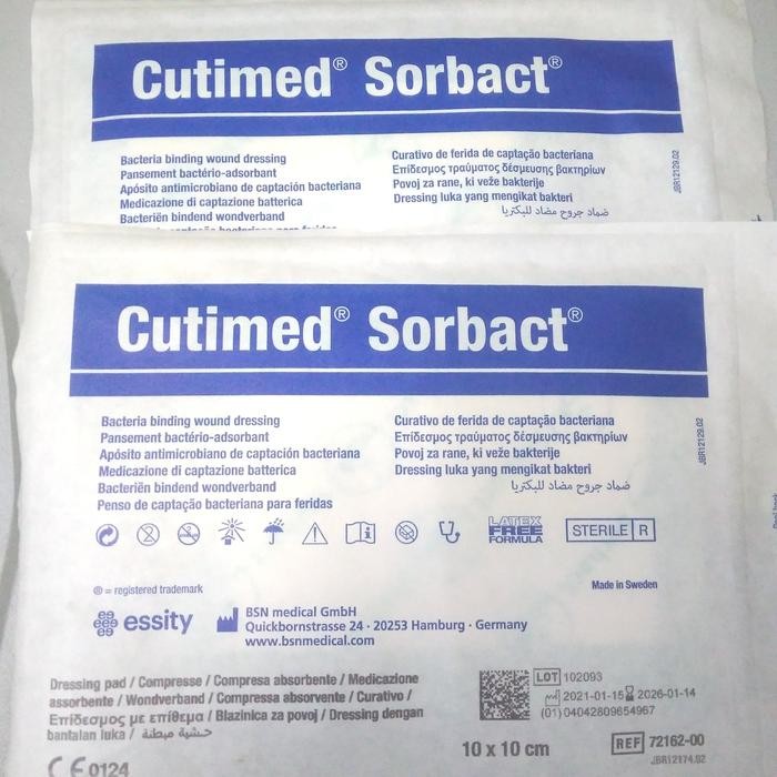 cutimed sorbact 10x10 cm