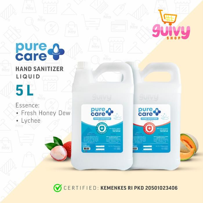 Pilihan- Guivy - Pure Care Hand Sanitizer Liquid (Cair) - 5 Liter Purecare