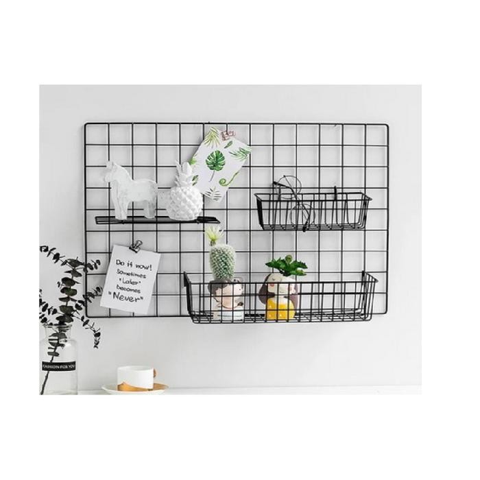 

New Hiasan dinding wire grid besi rak gantung dekorasi