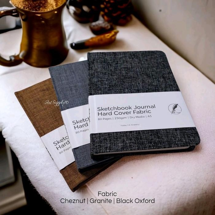 

OJ Sketchbook Hard Cover Kulit Oscar & Fabric Jurnal A5 250gsm 80 Pages / Cover Kain Kertas Paper