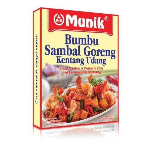 

Stok Baru Bumbu Masak instant Bumbu Munik Sambal Goreng Kentang Udang 140 Gr Pas