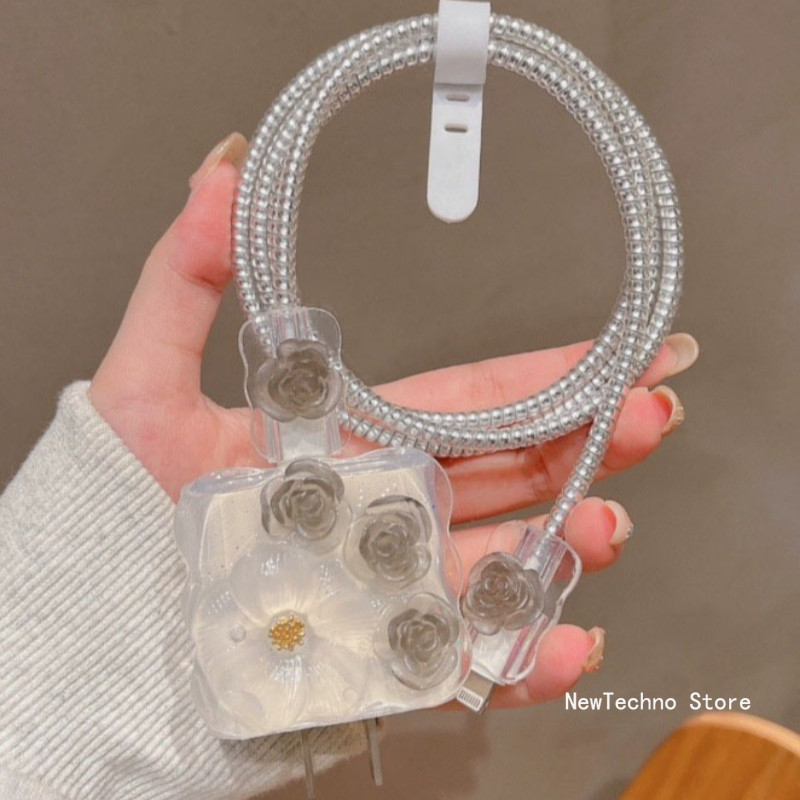 

Cute Diamond Flower Butterfly Charger Case For Iphone 11 12 13 14 15 18/20W Clear Charge Protection