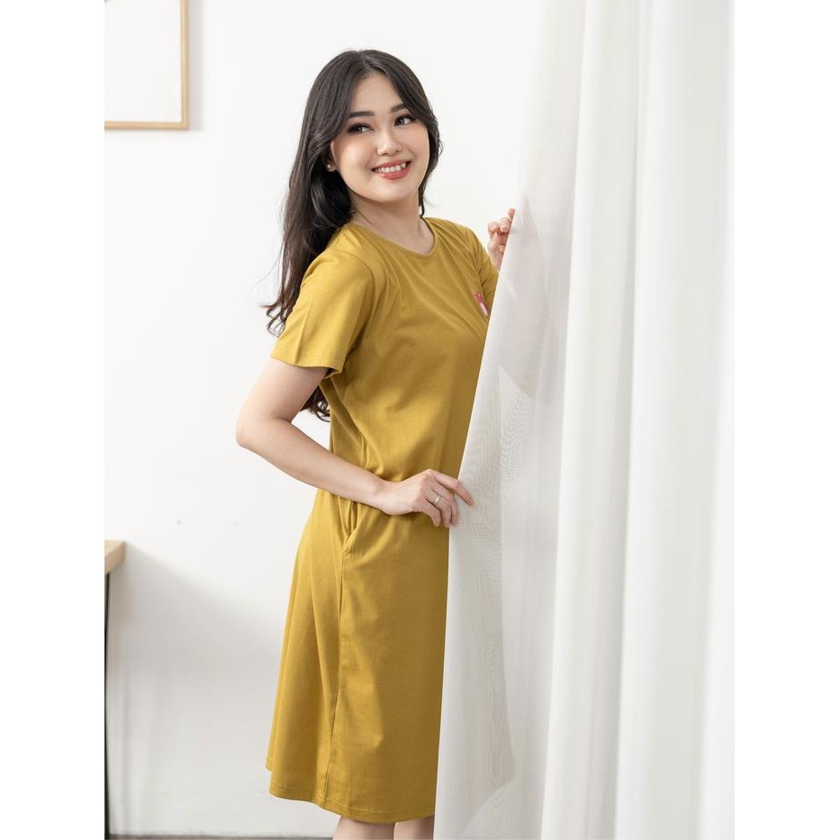 Pilihan- Forever Sweet Home Dress Eve Series Daster Wanita Dress Panjang Simple Piyama Tidur