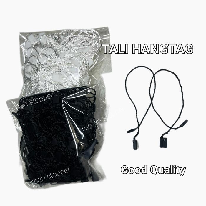 

New Tali hangtag hitam dan putih  tali label / tali merk (1000pcs)