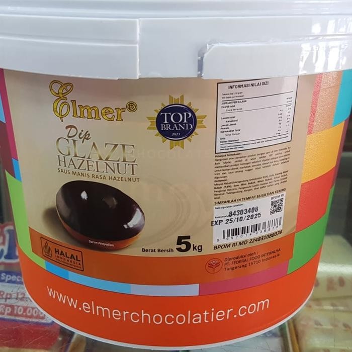 

Stok Baru Elmer Glaze Hazelnut 5kg untuk lapisan donut