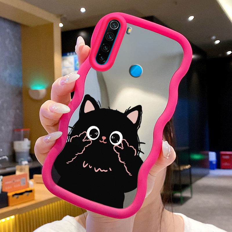 Casing HP Untuk Xiaomi Redmi Note 8 Pro Note 8T Case comel kucing hitam Macaron Softcase Silikon lun