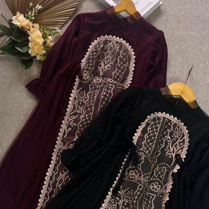 Pilihan- Gamis Kamari Brukat Gamis Anak Perempuan Usia 1-6Tahun Set