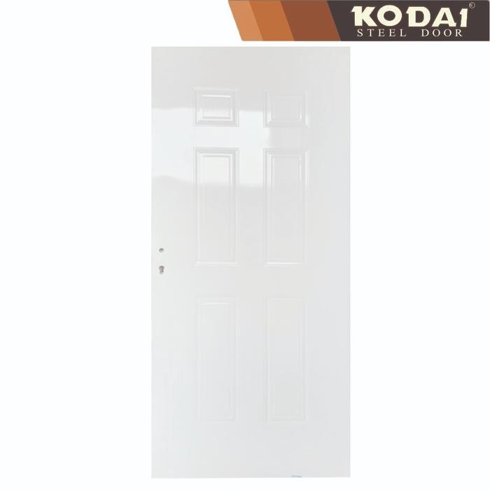 PINTU BAJA MOTIF KAYU KODAI STEEL DOOR KW 080 PUTIH