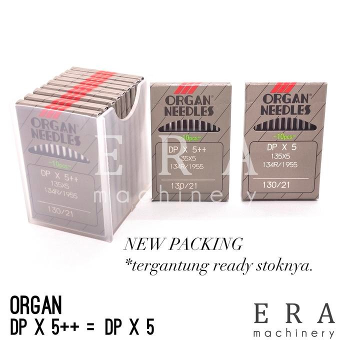 Jarum Jahit DPx5 Organ Needles Japan Jarum 2 Zig Zag Lubang Kancing Industri Double LH Jepang DP x 5