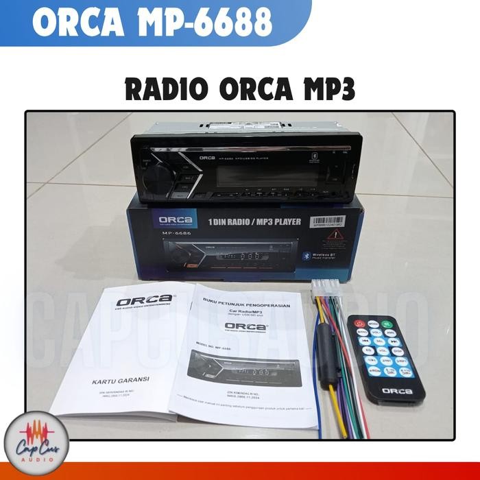 TAPE MOBIL SINGLE DIN MOBIL ORCA MP 6686/USB/RADIO/SDCARD/BLUETOOTH