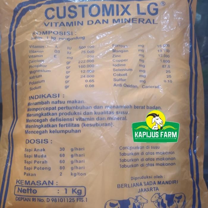 MJ Customix LG / Premix Sapi / Vitamin dan Mineral Sapi