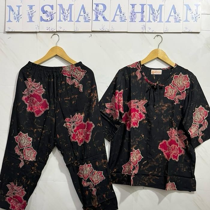 Z_L_  Cp Batik Sunan Ori Motif Serat Kayu Standart Dewasa , Tangan 3/4 - Celana Panjang