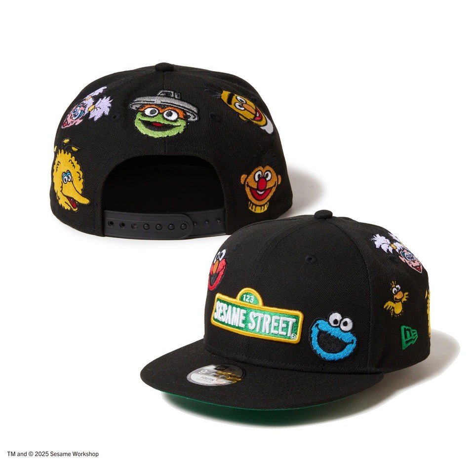 [PO] Topi NEW ERA Kids Youth 9FIFTY Sesame Street All-Over Black (Size: 52 - 55.8cm) ANMQ [WAJIB TAN