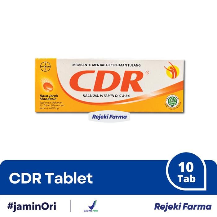 ORIGINAL CDR Rasa Jeruk isi 10 Tablet tab tb Orange Multivitamin Vitamin Vit C