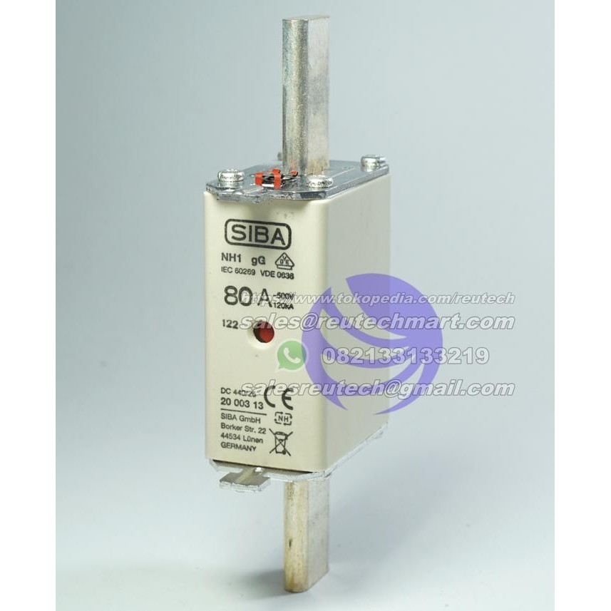 Fuse SIBA NH1 80A 500V 2000313.80