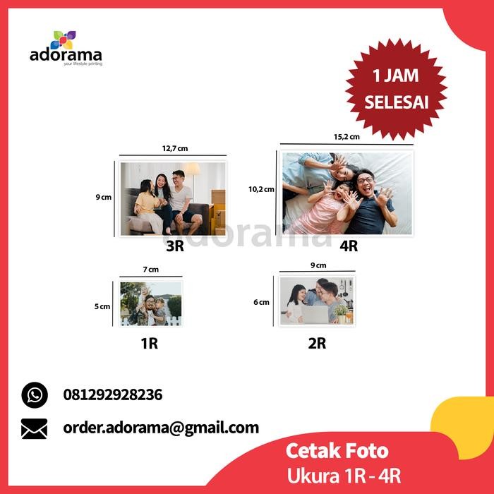 Cetak Foto Photo Paper Doff / Glossy Ukuran 1R