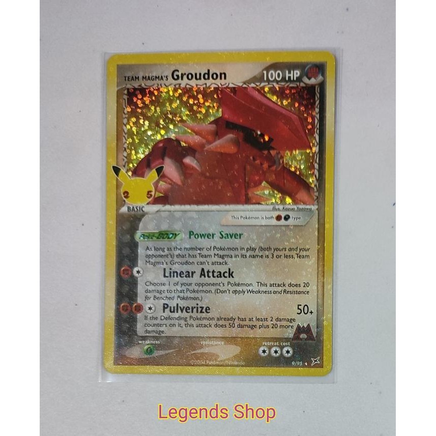 TERMURAH Groudon Kartu Pokemon TCG English Celebrations 25th Anniversary Card