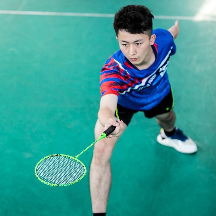 Deli Agnite Badminton Racket / Raket badminton Sepasang Hijau F2100