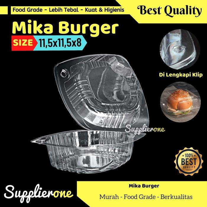 DJJ Mika Burger / Kotak Burger / Tray Mika / Mika Hamburger / Mika Kue