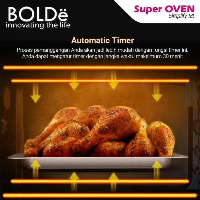 BOLDE SUPER OVEN DIAMOND Oven Listrik Kapasitas 12 LITER
