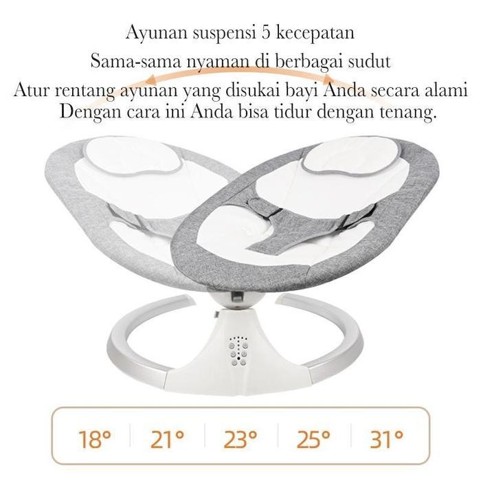 FLYBB Bouncer Elektrik Ayunan Bayi Otomatis Elektrik Baby Swings kursi bergoyang Kursi goyang