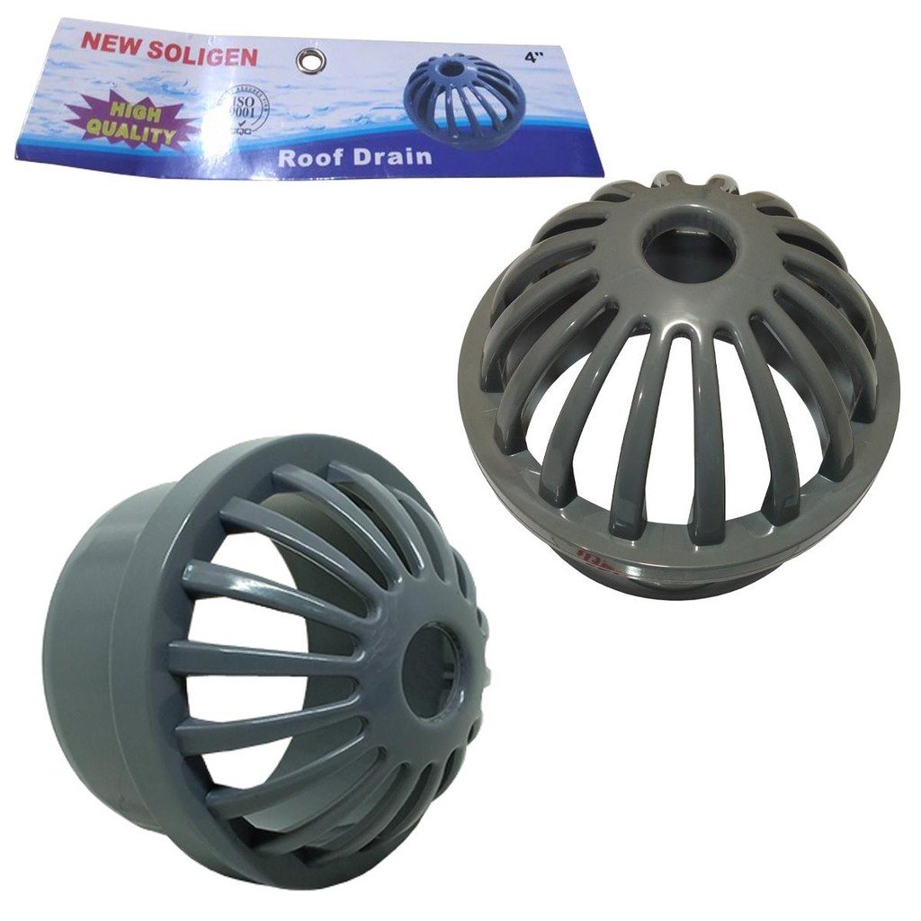 Roof Drain PVC 4" Inci Soligen / Saringan DAK Atap Rumah Penyaring Tutup Pipa Paralon 4" Inch / Sari