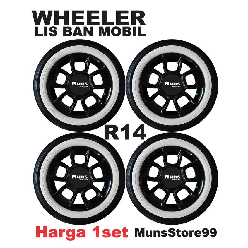 Lis Ban Mobil White Wall Ban Mobil Velg Ring 14 Wheeler Car Premium Original
