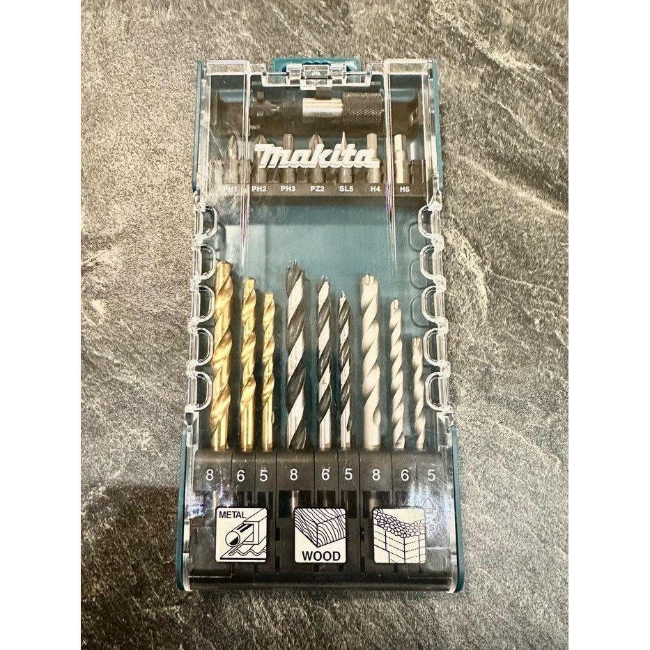 Mata Bor Set + Obeng Makita D-77207