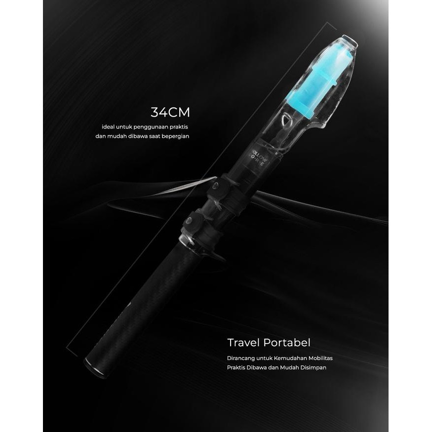 Joran Teleskopik Hollow Carbon Wetfish Jet Black SP & BC (Titanium Tip dan Solid Carbon Tip)